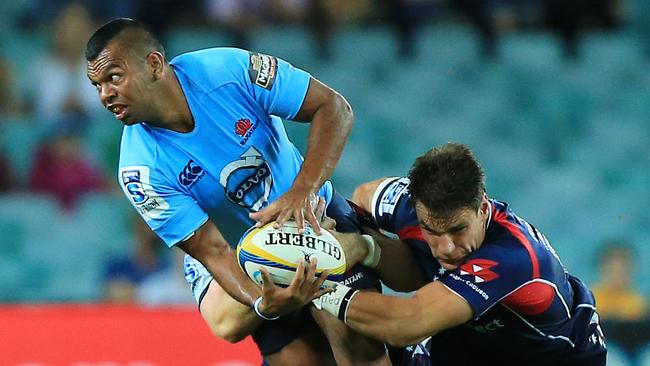 Kurtley Beale during the NSW Waratahs v Melbourne Rebels Super Rugby game at Allianz Stadium, Moore Park, Sydney. pic Mark Evans