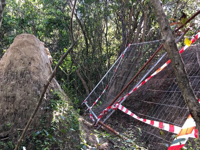 Northern Beaches Council has fenced off about a hectare of land where unauthorised jumps and trails have been constructed at Seaforth. Picture: Supplied.