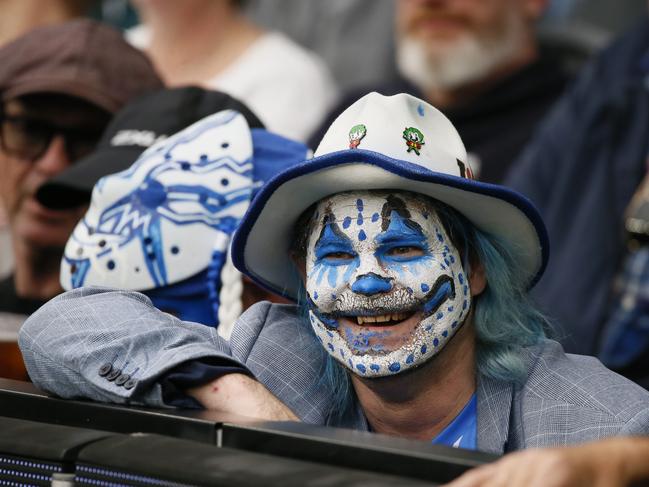 Plenty of colour from Newtown fans. Picture Warren Gannon Photography