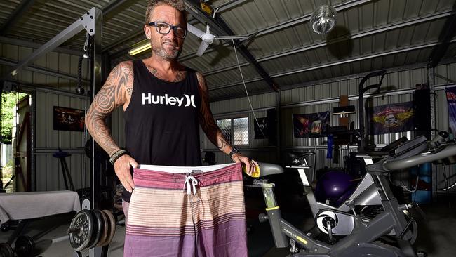 Gunston Lategan has lost 40kg in five months from intermittent fasting and turning his shed into a function gym. He has now maintained his weight of 83kg for the last three months. PICTURE: MATT TAYLOR.