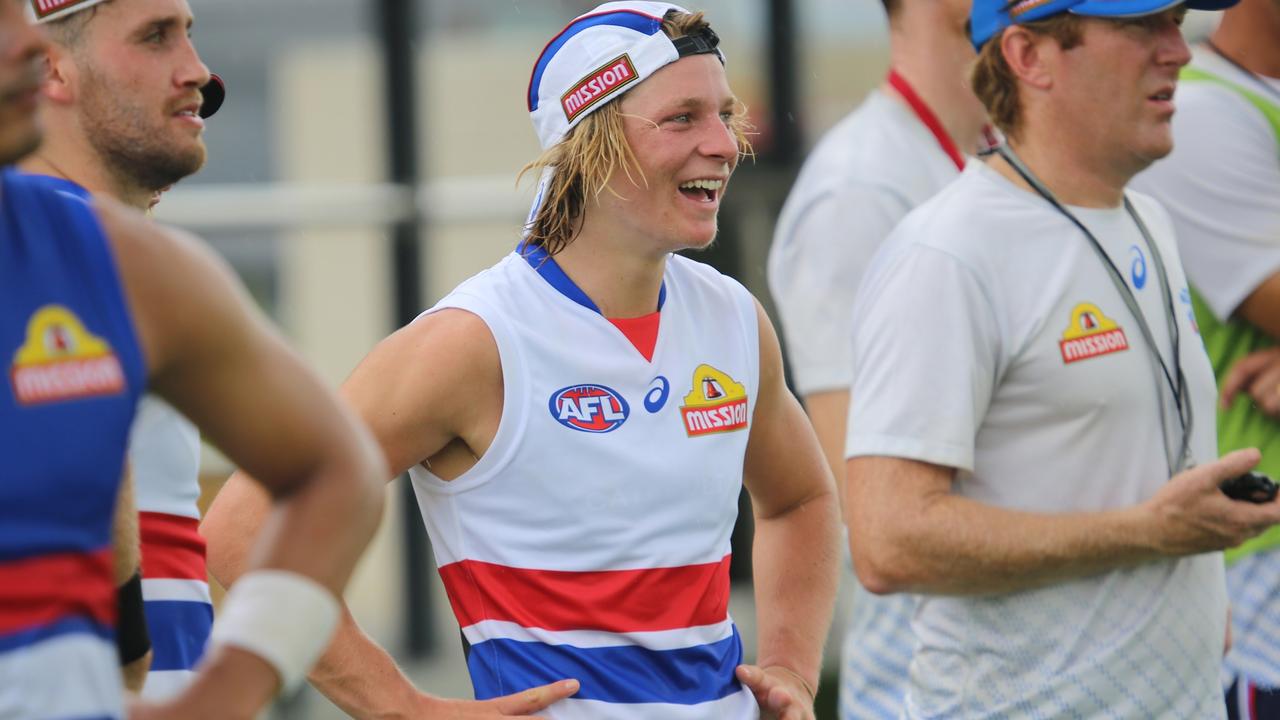 Cody Weightman at the Western Bulldogs’ training camp in Queensland. Picture: Nathan Lay