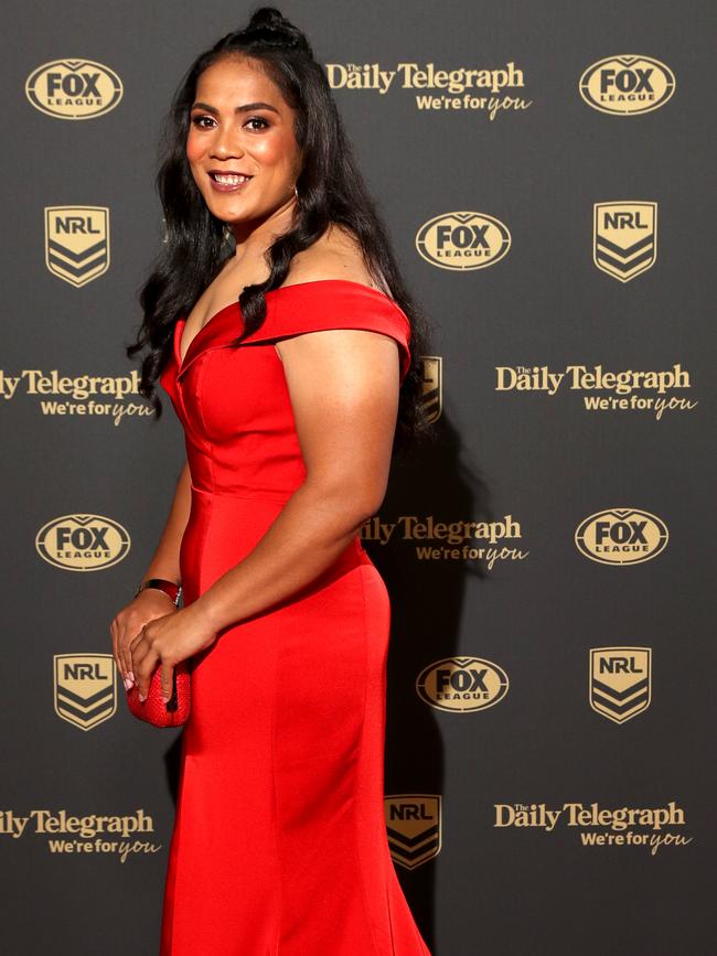 Roosters gun Simaima Taufa on the red carpet.