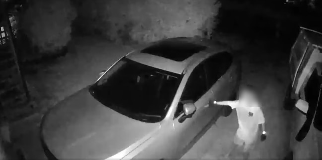 Youths were caught on CCTV scoping out cars in Kirwan over the weekend. Picture: Facebook