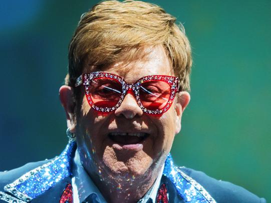 Elton John at Rod Laver Arena in December 2019, pic Luke Sutton