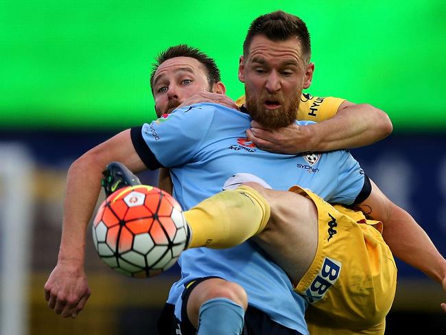 Smeltz in action for Sydney FC in 2015. Picture: Ashley Feder/Getty Images