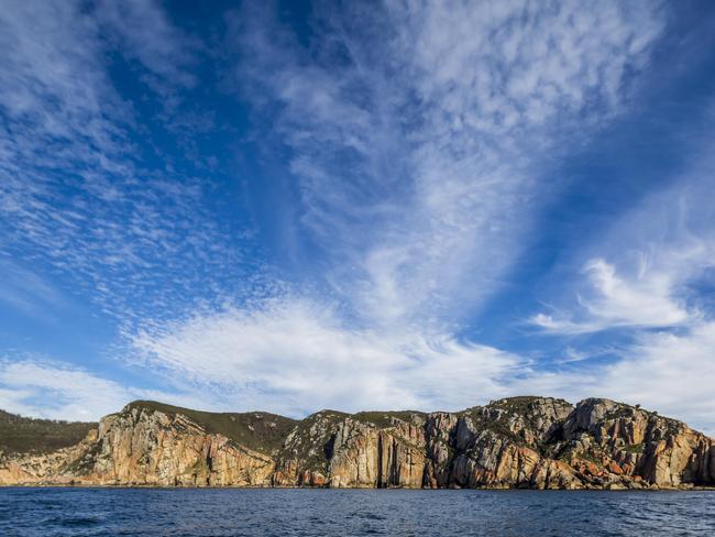 A view of the island from the water.