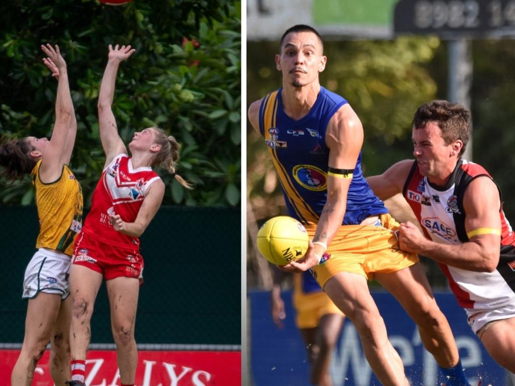 Watch all the men's and women's NTFL finals with us. Picture: Tymunna Clements, Warren Leyden / AFLNT Media