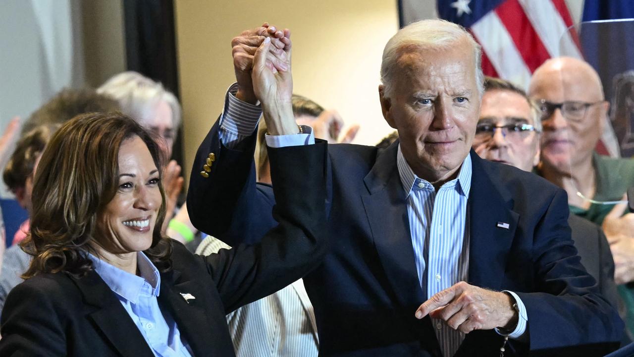 US President Joe Biden and with Vice-President and presidential candidate Kamala Harris