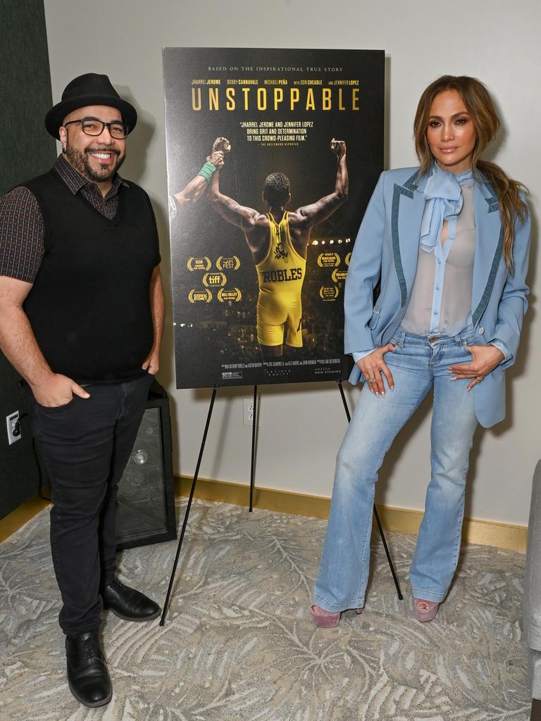 J Lo didn’t seem to take offence – they even posed for photos together. Picture: Variety via Getty