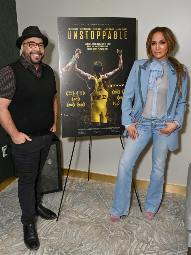 J Lo didn’t seem to take offence – they even posed for photos together. Picture: Variety via Getty