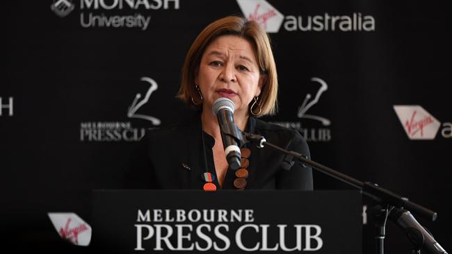 ABC Managing Director Michelle Guthrie speaks to the Melbourne Press Club in Melbourne last week.