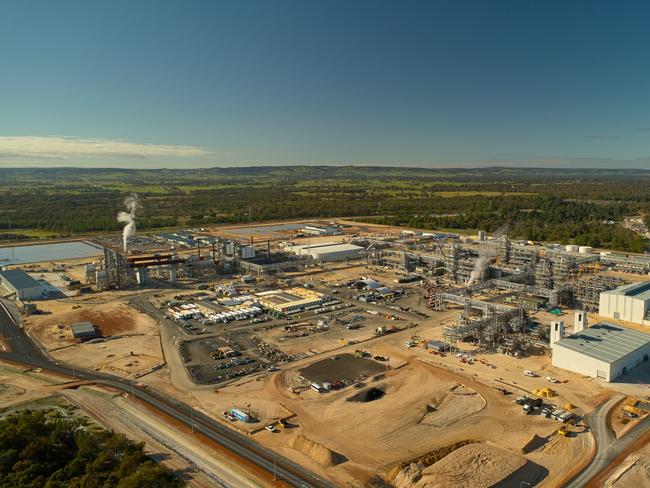 Albemarle's lithium refinery near Bunbury in Western Australia.