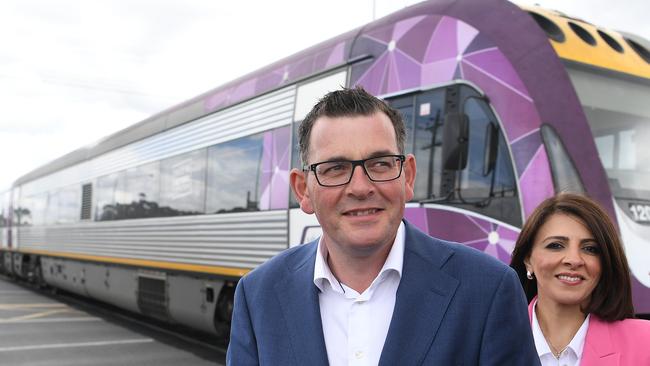 Victorian Premier Daniel Andrews, with then Legislative Council member Marlene Kairouz in 2018. Picture: AAP