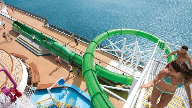 The Green Thunder, steepest and fastest waterside at sea. (Photo: Carnival Cruises)