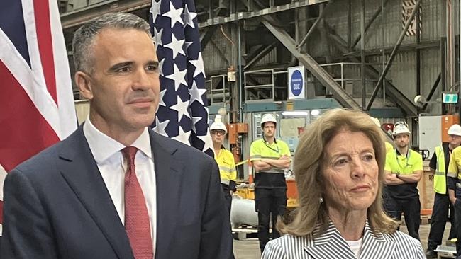 Premier Peter Malinauskas with US Ambassador to Australia Caroline Kennedy. Picture: Paul Starick