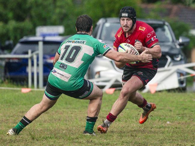Griffith Uni Colleges Knights and Palm Beach Currumbin Alleygators at Heeb Street, Ashmore. Picture; Glenn Campbell