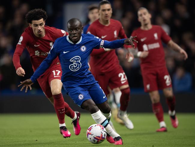 N’Golo Kante in action for Chelsea against Liverpool at Stamford Bridge last season. His time has come to move on. Picture: Visionhaus/Getty Images