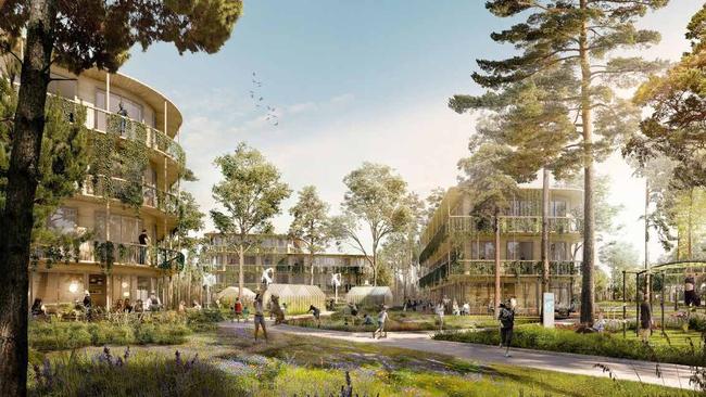 Landscape concept plans for the proposed retirement, aged-care and assisted living centre at Highgate Park, formerly known as the Julia Farr Centre. Picture: Clover