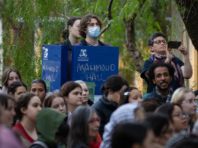 Students have renamed the hall Mahmoud Hall. Picture: Jason Edwards