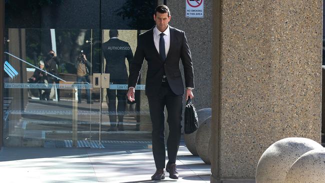 Mr Roberts-Smith alone at court in May this year, a decade after the photo at Tarin Kowt. Picture: Gaye Gerard