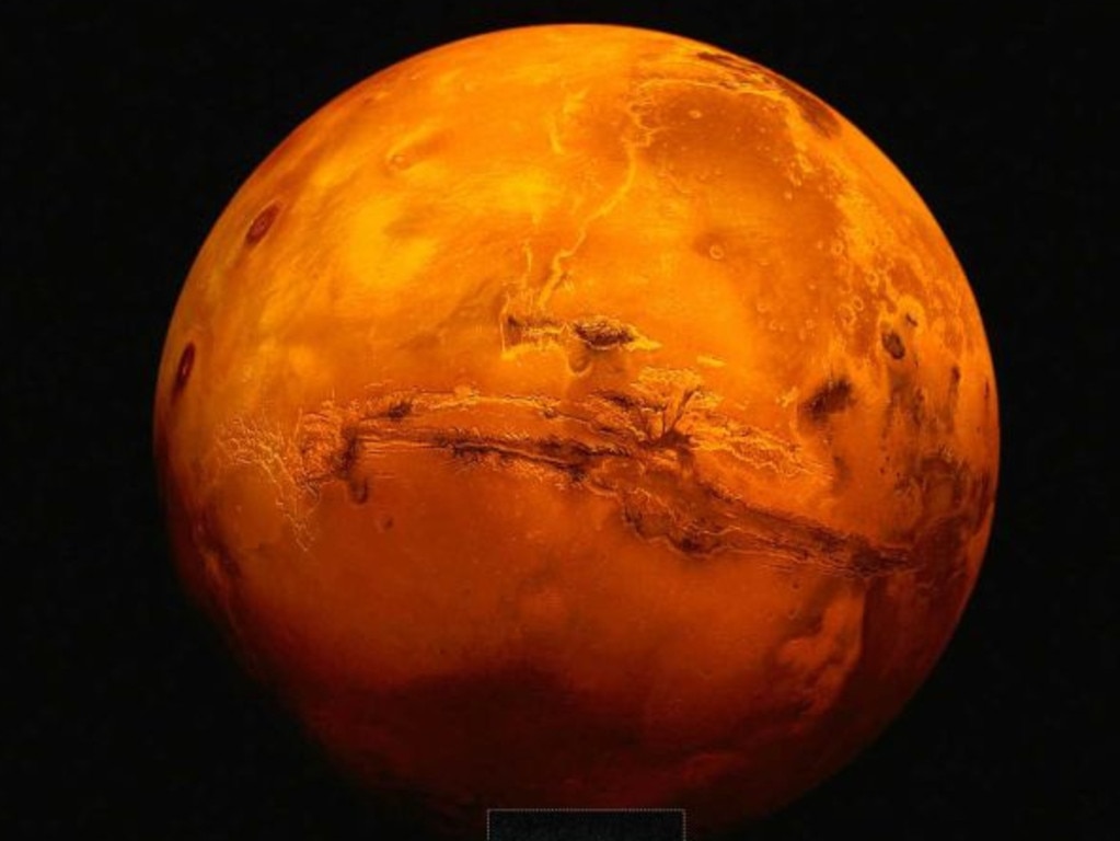 Liquid water once flowed on Mars, but vanished around three billion years ago Picture: USGS