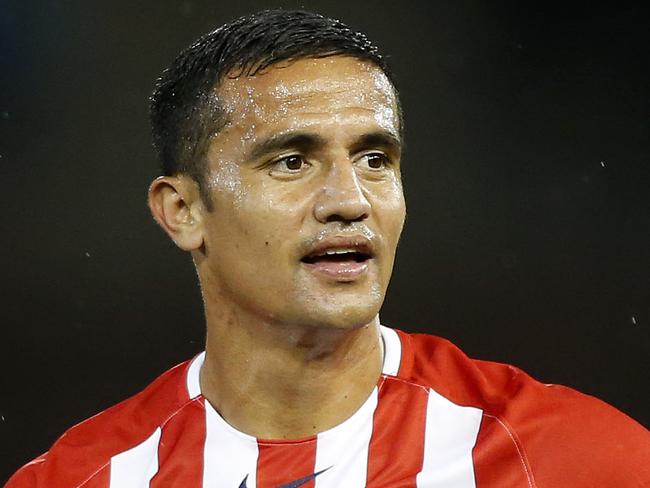 Tim Cahill of Melbourne City during the A-League Round 9 match between the Newcastle Jets and Melbourne City FC at McDonald Jones Stadium, Newcastle, on Saturday, December 2, 2017. (AAP Image/Darren Pateman) NO ARCHIVING, EDITORIAL USE ONLY