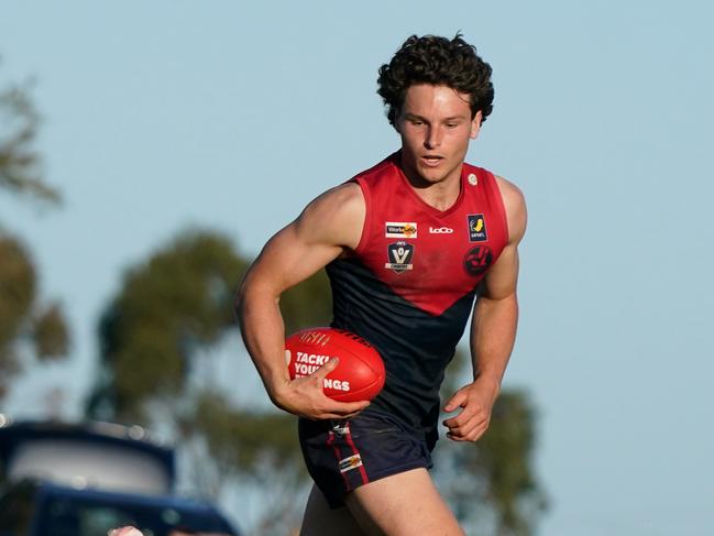 MPFNL Division 1 qualifying final football: Mt Eliza v Frankston YCW. Mt Eliza player  Lachlan Williams.  Picture: Valeriu Campan