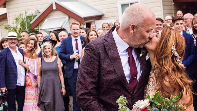 Robin Bailey and Sean Pickwell on their wedding day.