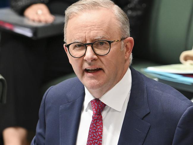 CANBERRA, AUSTRALIA, NewsWire Photos. MARCH 27, 2024: Prime Minister Anthony Albanese during Question Time at Parliament House in Canberra. Picture: NCA NewsWire / Martin Ollman