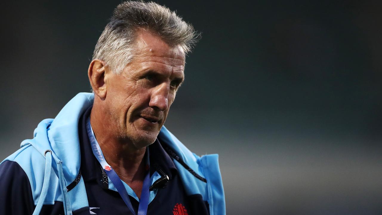 Waratahs coach Rob Penney looks on during the round six Super Rugby match.