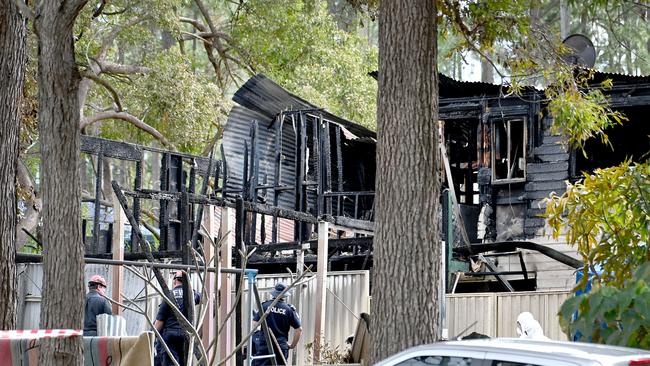 The house was destroyed from the blaze. Picture: NCA NewsWIRE / John Gass