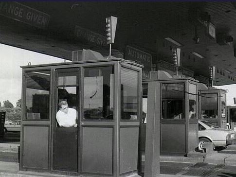 Toll booths on the Westgate Bridge. Picture: Reddit