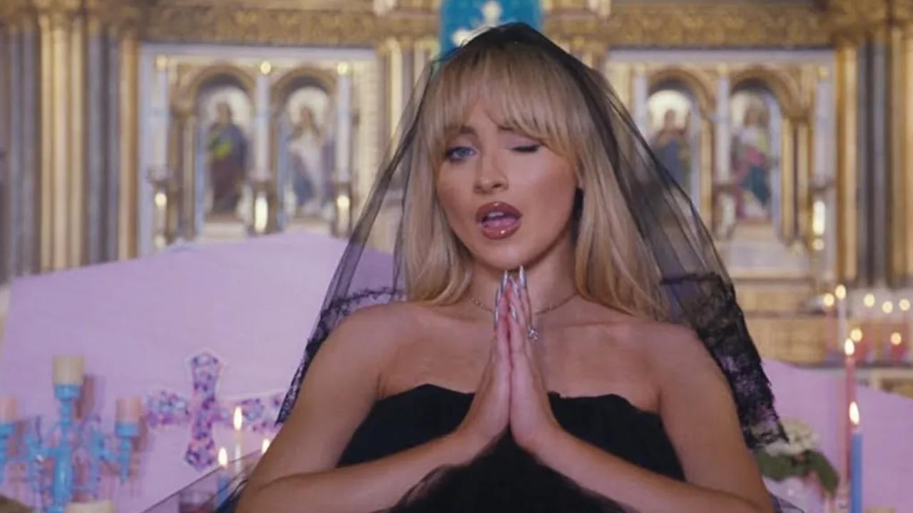 Sabrina Carpenter's music video sparked a wave of backlash from religious communities. Picture: YouTube.