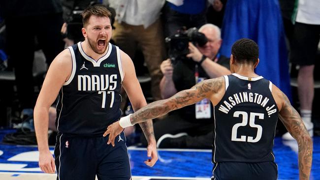 Luka and the Mavs are one game away from the NBA Finals. Cooper Neill/Getty Images/AFP.