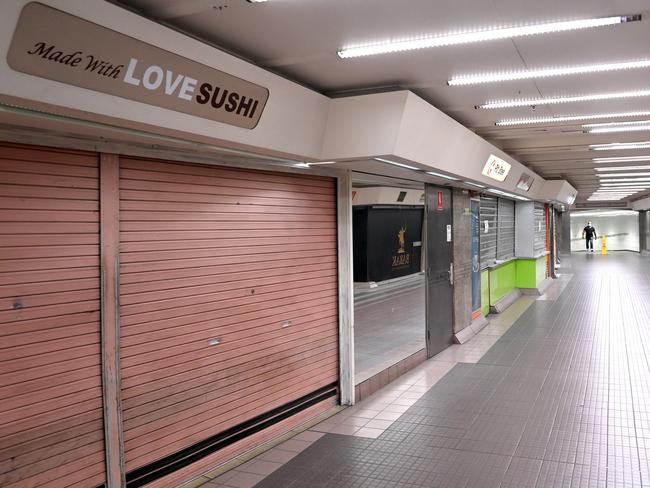 SYDNEY, AUSTRALIA - NewsWire Photos SEPTEMBER 16, 2021:, Empty scenes and the effects on food courts and retails outlets amidst Sydney's Covid-19 lockdown ., Picture: NCA NewsWire / Jeremy Piper