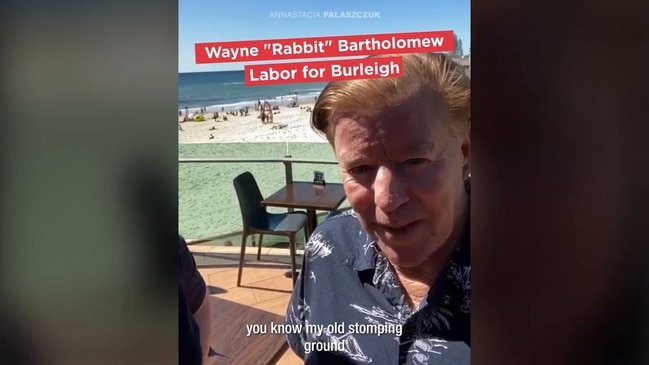 Premier Annastacia Palaszczuk announces Wayne "Rabbit" Bartholomew's candidacy