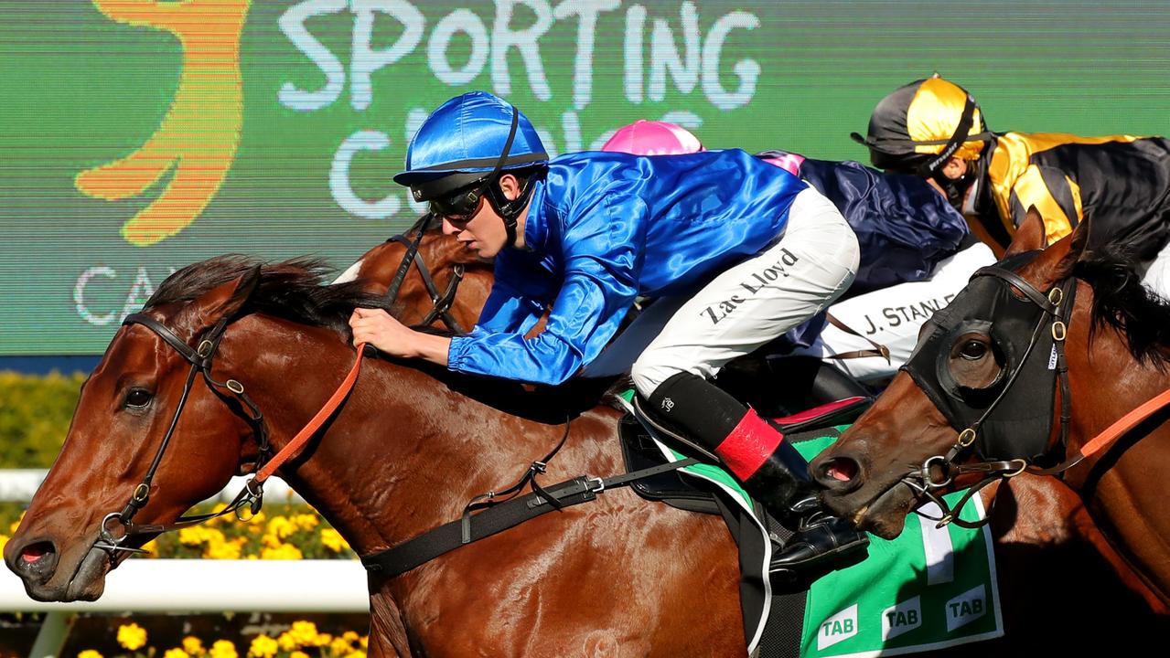 Zac Lloyd wins on Yoshino at Randwick on Saturday. Picture: Jeremy Ng–Getty Images