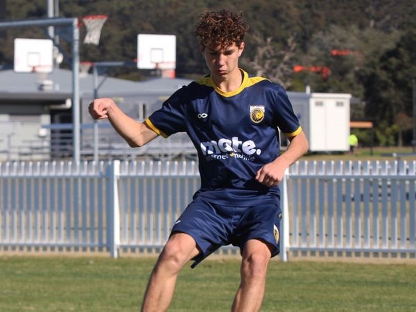 Haine Eames in his first pre-season with the Central Coast Mariners. Photo: Central Coast Mariners