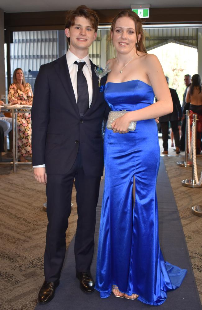 Alex Becher and Sarah McGregor at the Sunshine Coast Grammar School formal 2023. Photo: Jorina Maureschat