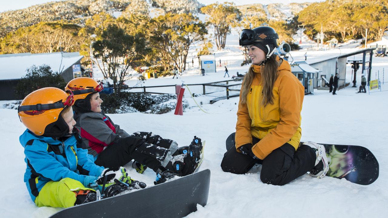 Kids in the snow at Mt Baw Baw. Picture: Visit Victoria