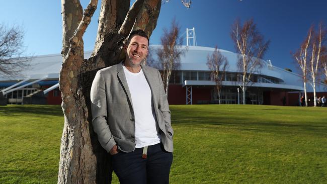 Justin Hickey of Melbourne at the Derwent Entertainment Centre. Justin is throwing his money behind the state's NBL bid. Picture: SAM ROSEWARNE.