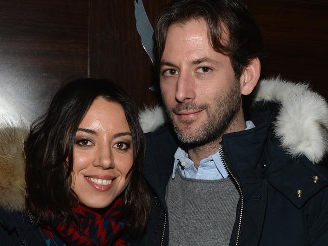 PARK CITY, UT - JANUARY 19: Actress Aubrey Plaza and director/writer Jeff Baena attends the GREY GOOSE Blue Door Hosts "Life After Beth" Party on January 19, 2014 in Park City, Utah. (Photo by Jamie McCarthy/Getty Images for GREY GOOSE)