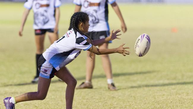 Leteena Medland as a junior Oakey. She is now an under 17 rep player.