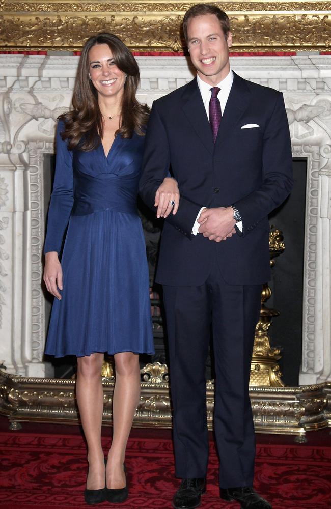 Ever since November 16, 2010, when a blushing, pleased-with-themselves William and Kate turned up at St James’s Palace to announce their engagement, there has been a thriving, bustling Kate fashion industrial complex. Picture: Chris Jackson/Getty Images