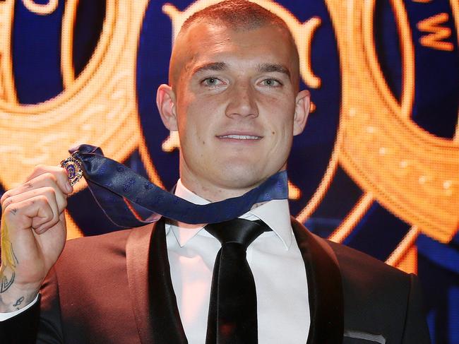 2017 AFL Brownlow Medal Count at Crown Palladium. Richmonds Dustin Martin with the Brownlow medal. Pic: Michael Klein