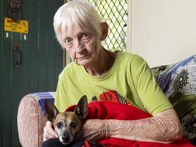 Teresa Kochanowski with Lily after dog attack in Carindale, Thursday, October 10, 2024 - Picture: Richard Walker