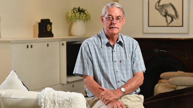 Dr John Sangster, 75, suffered a stroke last year and is now encouraging others to go to hospital if they have stroke-like symptoms. Picture: AAP/ Keryn Stevens