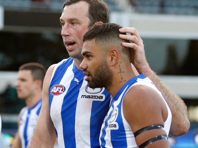 It’s been a tough wheel for Tarryn Thomas off the field and it showed on it. Picture: AFL Photos/Getty Images