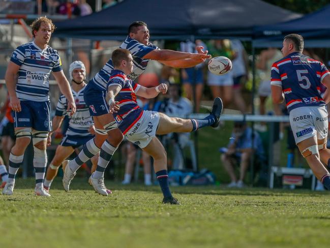 Action from the Australian Rugby Championships between Easts Sydney and Brothers at Crosby Park, 2025. Pic: Stephen Archer.