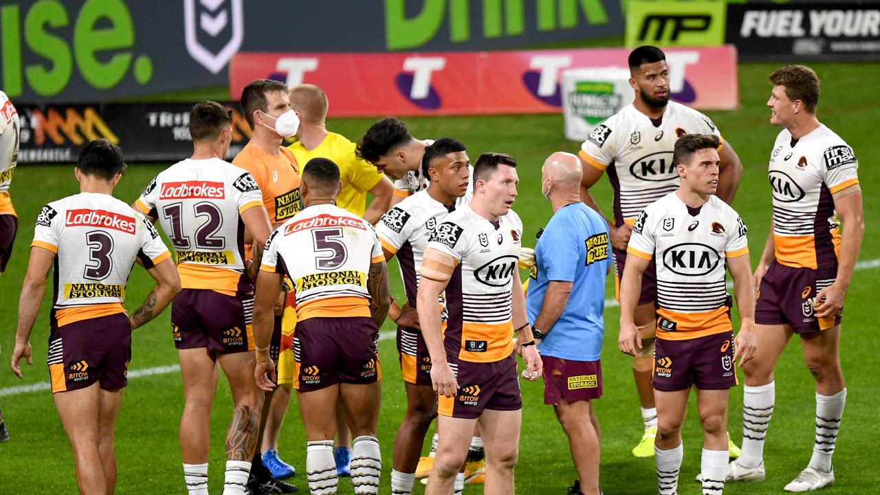 The Broncos' slim finals hopes were dashed on Thursday night. Picture: NRL Images